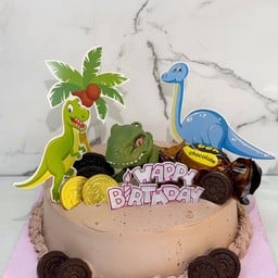 เค้กนมสดวนิลาโมเดลไดโนเสาร์