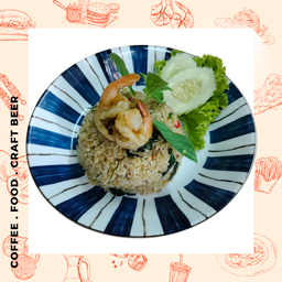 ข้าวผัดแกงเขียวหวานทะเล