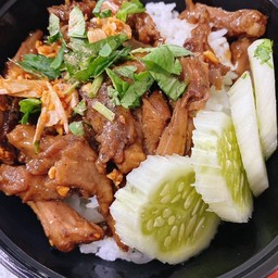 ข้าวเป็ดกระเทียม