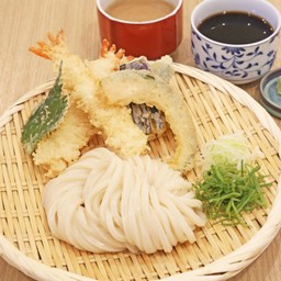 Tempura Zaru Udon (Tsuyu & Sesame Sauce)