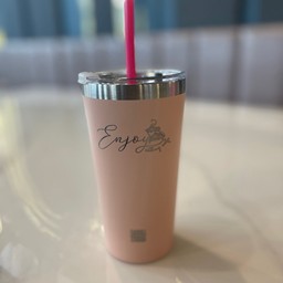 แก้วเยติenjoy eating cafeชมพูอ่อน