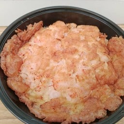 ข้าวราดไข่เจียวกุ้งสับ