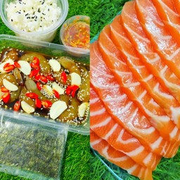 Set กุ้งดอง+ซาชิมิ 100 กรัม