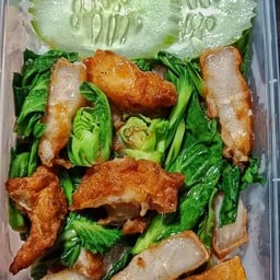 ข้าวผักแขนงน้ำมันหอย