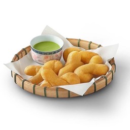 ปาท่องโก๋5ตัว+สังขยา1ถ้วย (เกลียว)