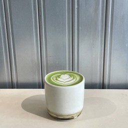 Hot matcha latte