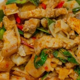 หมูสามชั้นผัดพริกแกงหน่อไม้