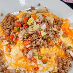 ข้าวไข่ขยี้หมูสับ