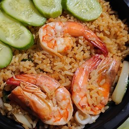 ข้าวผัดกุ้ง  (ใส่ผัก)