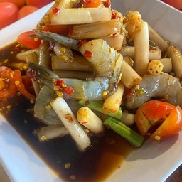 ตำไหลบัวกุ้งสด