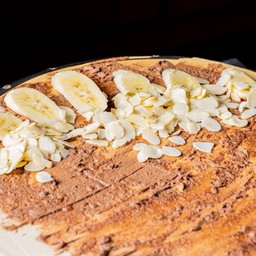 นูเทลล่ากล้วยหอมอัลมอนด์ - NUTELLA WITH BANANA AND ALMOND SLICE