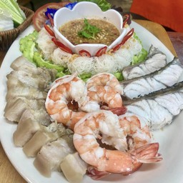 เมี่ยงห่อน้ำจิ้มถั่ว