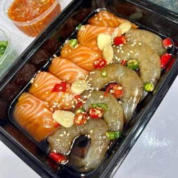 กุ้งแซลม่อนดองซีอิ้วเกาหลี