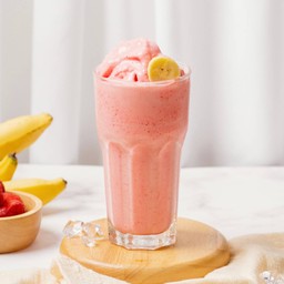 Yoghurt Banana Strawberry Smoothie โยเกิร์ตกล้วยสตรอว์เบอร์รีสมูทตี้