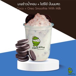 มะพร้าวน้ำหอม โอรีโอ้ ปั่นนมสด coco+oreo smoothie with milk