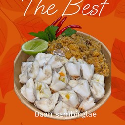 ข้าวหน้าปูก้อน+ไข่ปู