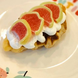 ครอฟเฟิล-วิปครีมเยลลี่น้ำตาล