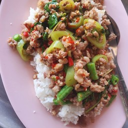 ข้าวกระเพราหมูสับ (10กล่อง)