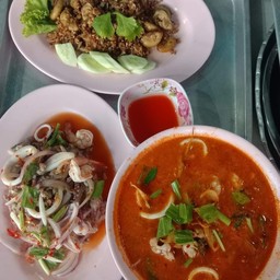 ต้มยำรวมน้ำข้น+ยำ3สหาย+ไส้ตันทอด