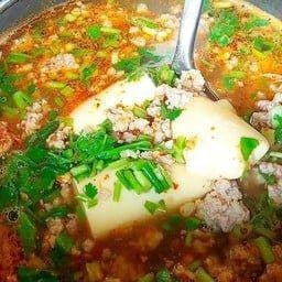 เต้าหู้หมูสับต้มยำ+ข้าว