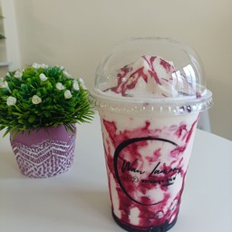 นมสดปั่นบลูเบอร์รี่