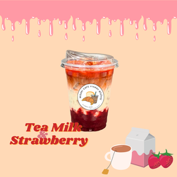 ชาไทยนมสดสตอว์เบอร์รี่