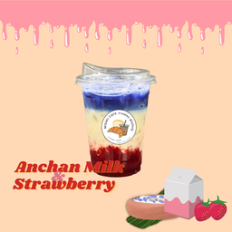 อัญชัญนมสดสตอว์เบอร์รี่