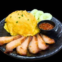 75.ข้าวไข่ขันคอหมูย่าง