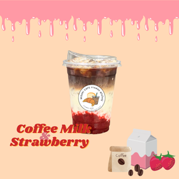 กาแฟนมสดสตอว์เบอร์รี่