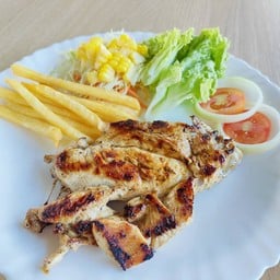 สเต็กไก่ย่างพริกไทยดำ