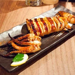 ปลาหมึกสด ย่าง