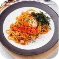 สปาเก็ตตี้สาหร่ายไข่กุ้ง+ไข่ออนเซ็น
