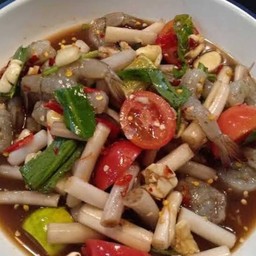 ตำไหลบัว กุ้งสด