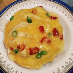 ข้าวไข่ข้นพริกสด ไข่จริง