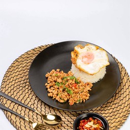 ข้าว - กระเพราหมูสับ