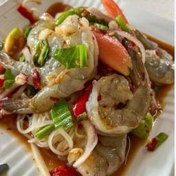 ยำเส้นเล็กกุ้งสดปลาร้า