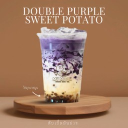 มันม่วงลาเต้+ ไข่มุกมายมูน