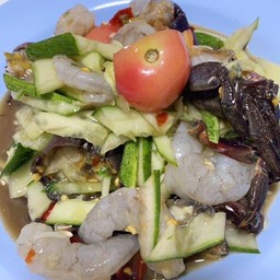 ตำแตงกุ้งสด