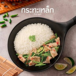 ข้าวคะน้าหมูชีวา