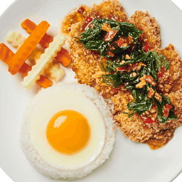 ข้าวกระเพราไก่กรอบ