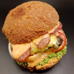 แป้งเบอร์เกอร์ทอดจัดเต็ม