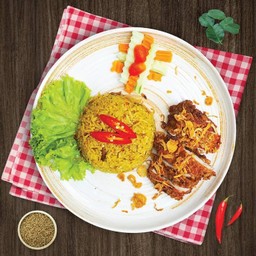 ข้าวน้ำพริกไตปลาไก่ทอด