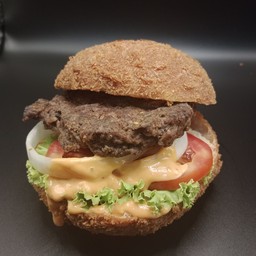 แป้งเบอร์เกอร์ทอด เนื้อ