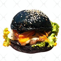 เบอร์เกอร์ชาโคลไก่ ไซส์ใหญ่