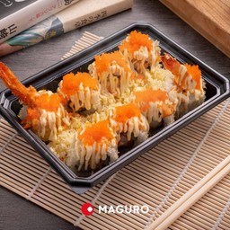 โรลไส้กุ้งเทมปุระ ราดซอสสไปซี่