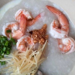 โจ๊กกุ้ง ไข่ลวก(น้ำซุปกระดูกหมู)