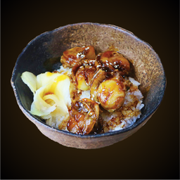 1876 ข้าวหน้าหอยเชลล์ย่าง