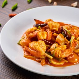 กุ้งผัดเม็ดมะม่วง