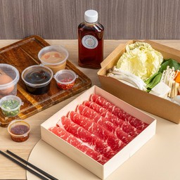 Sukiyaki Set Premium AUS Black Angus Striploin