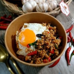 ข้าวลาบหมู (ไม่รวมไข่)